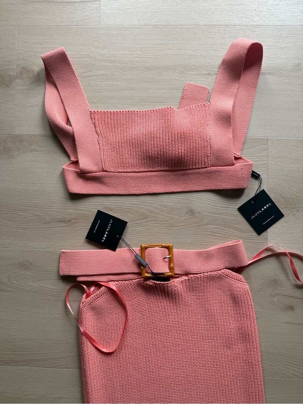 Jluxlabel Nikole 2-piece ribbed set size M - Picture 4 of 7